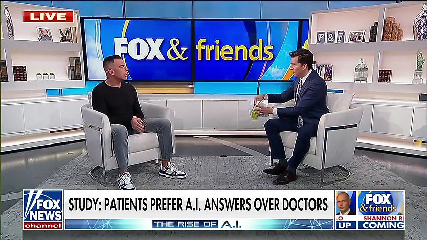 Chris on Fox & Friends: Medical advice from artificial intelligence preferred over doctors: Study